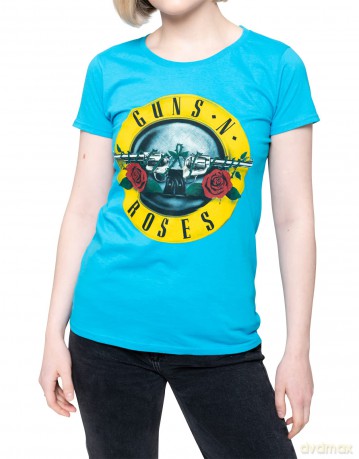 Guns N' Roses: Ladies Tee: Classic Bullet Logo (Skinny Fit) (X-Large)