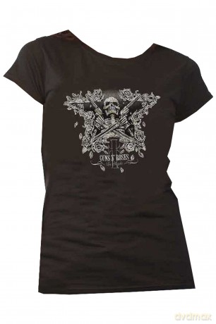 Guns n Roses: Guns N' Roses Ladies Tee: Skeleton Guns (Medium)