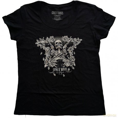 Guns N' Roses: Ladies Tee: Skeleton Guns (XX-Large)