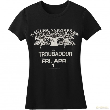 Guns n Roses: Guns N' Roses Ladies Tee: Troubadour Flyer (Large)