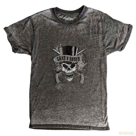 Guns N' Roses: Men's Fashion Tee: Faded Skull (Burn Out) (X-Large)