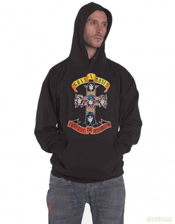 Guns N' Roses: Men's Pullover Hoodie: Appetite for Destruction (Large)