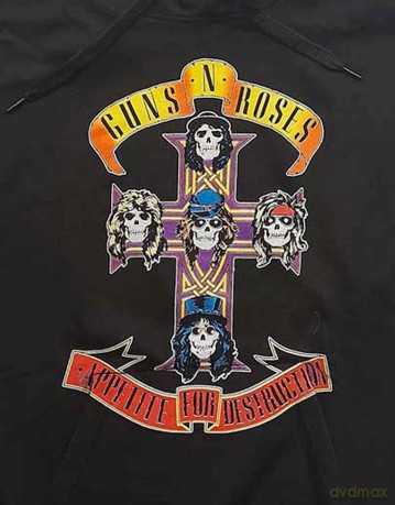 Guns N' Roses: Men's Pullover Hoodie: Appetite for Destruction (Large)
