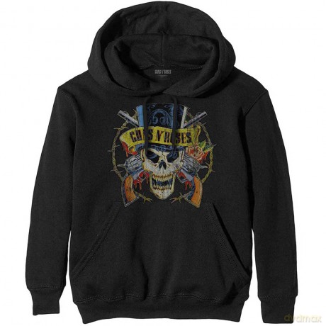Guns N' Roses: Men's Pullover Hoodie: Top Hat (Medium)