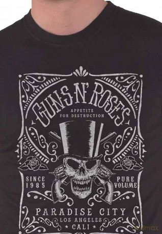 Guns N' Roses: Men's Tee: Bourbon Label (Medium)