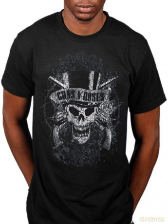 Guns N' Roses: Men's Tee: Faded Skull (X-Large)