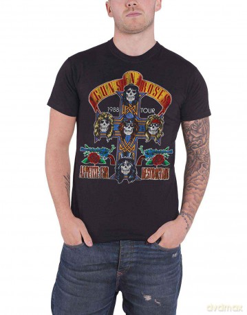 Guns N' Roses: Men's Tee: NJ Summer Jam 1988 with Back Printing (Medium)