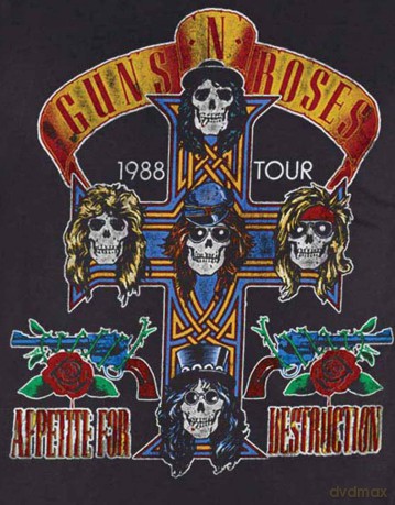 Guns N' Roses: Men's Tee: NJ Summer Jam 1988 with Back Printing (Medium)