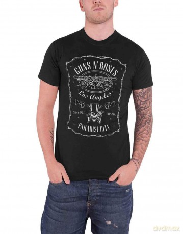 Guns N' Roses: Men's Tee: Paradise City Label (Small)