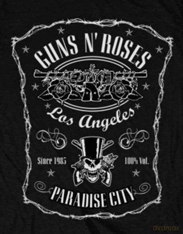 Guns N' Roses: Men's Tee: Paradise City Label (Small)
