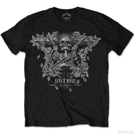 Guns n Roses: Guns N' Roses Men's Tee: Skeleton Guns (Medium)