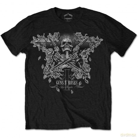 Guns n Roses: Guns N' Roses Men's Tee: Skeleton Guns (Small)