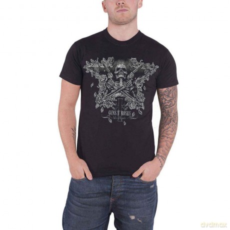Guns n Roses: Guns N' Roses Men's Tee: Skeleton Guns (XX-Large)