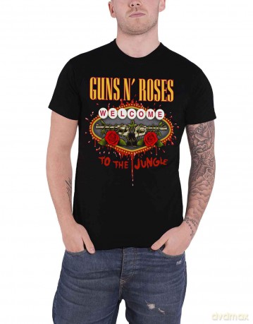 Guns N' Roses: Men's Tee: Welcome to the Jungle (Large)