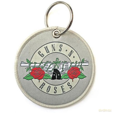 Guns n Roses: Guns N' Roses Patch Keychain: Silver Circle Logo (Double Sided)