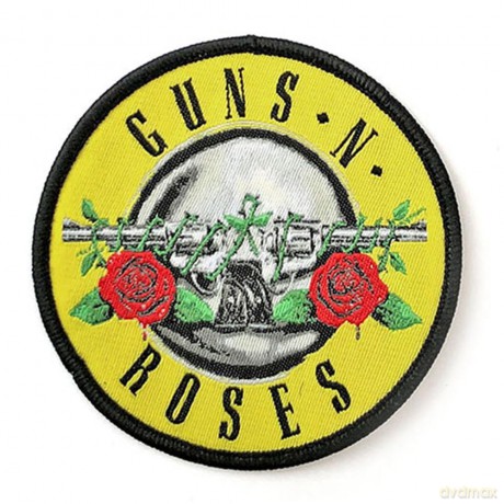 Guns n Roses: Guns N' Roses Standard Patch: Silver Circle Logo