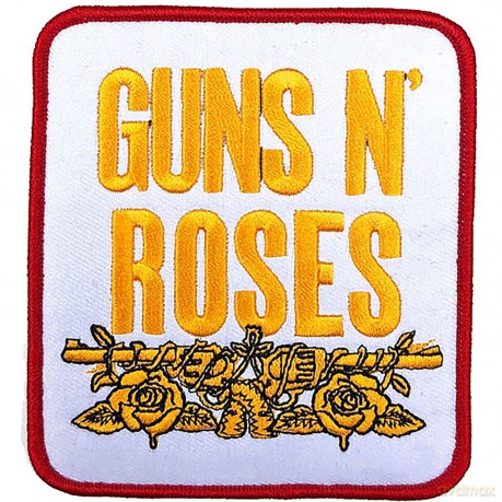 Guns n Roses: Guns N' Roses Standard Patch: Stacked White (White)