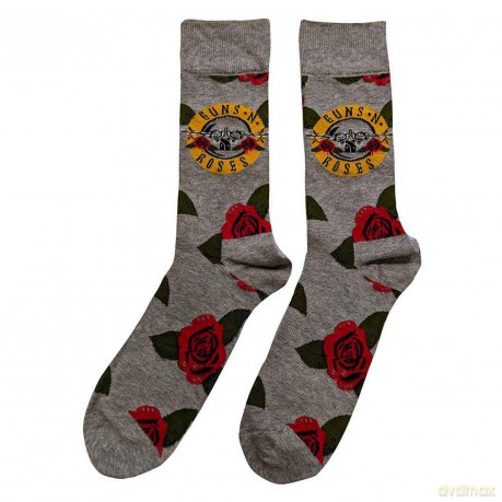 Guns n Roses: Guns N' Roses Unisex Ankle Socks: Bullet Roses (Grey) (UK Size 4 - 7)