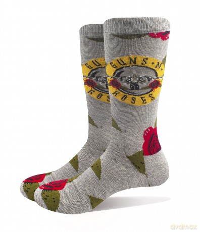 Guns n Roses: Guns N' Roses Unisex Ankle Socks: Bullet Roses (Grey) (UK Size 7 - 11)
