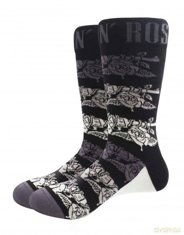 Guns n Roses: Guns N' Roses Unisex Ankle Socks: Monochrome Pistols (Black) (UK Size 7 - 11)