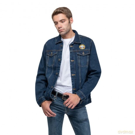 Guns n Roses: Guns N' Roses Unisex Denim Jacket: Classic Logo (Back Print) (Small)