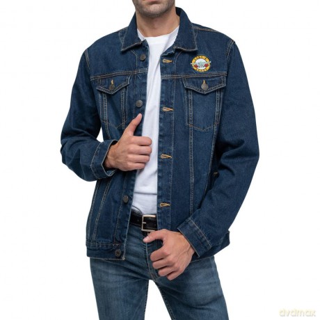 Guns n Roses: Guns N' Roses Unisex Denim Jacket: Classic Logo (Back Print) (X-Large)