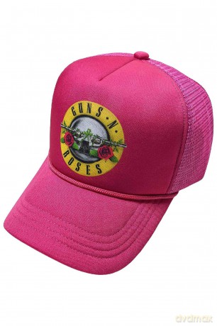 Guns n Roses: Guns N' Roses Unisex Mesh Back Cap: Classic Logo (Pink)