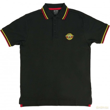 Guns n Roses: Guns N' Roses Unisex Polo Shirt: Classic Logo (Black) (Medium)