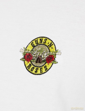 Guns n Roses: Guns N' Roses Unisex Polo Shirt: Classic Logo (White) (Large)
