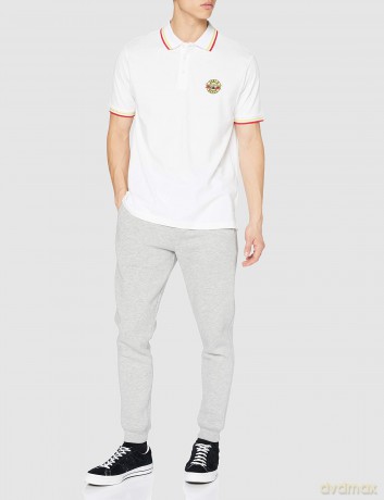 Guns n Roses: Guns N' Roses Unisex Polo Shirt: Classic Logo (White) (Large)