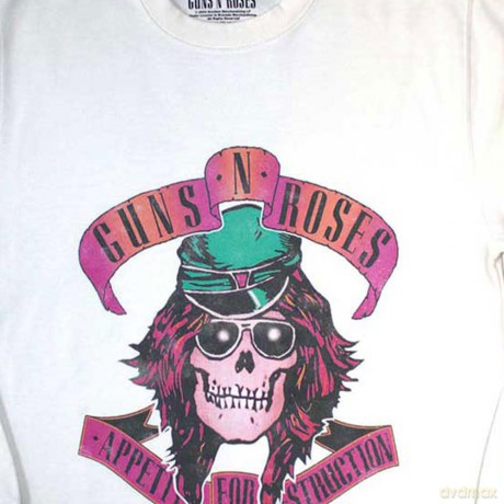 Guns n Roses: Guns N' Roses Unisex Sweatshirt: Axl Skull (White) (Oversized) (X-Large)
