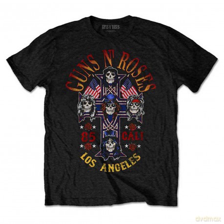 Guns n Roses: Guns N' Roses Unisex T-Shirt: Cali' '85 (Black) (X-Large)
