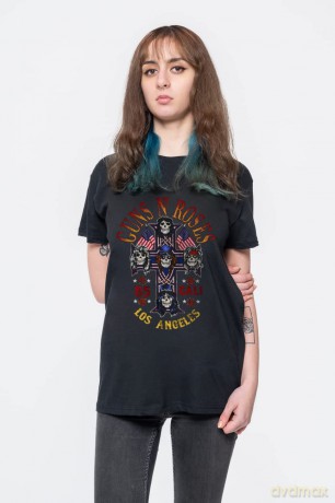 Guns n Roses: Guns N' Roses Unisex T-Shirt: Cali' '85 (Black) (X-Large)