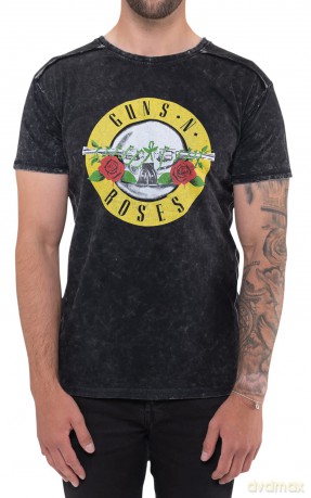 Guns n Roses: Guns N' Roses Unisex T-Shirt: Classic Logo (Black) (Wash Collection) (Small)