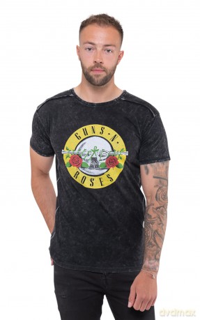 Guns n Roses: Guns N' Roses Unisex T-Shirt: Classic Logo (Black) (Wash Collection) (X-Large)