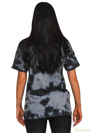 Guns n Roses: Guns N' Roses Unisex T-Shirt: Flower Skull (Dip-Dye On Grey) (Wash Collection) (Medium)
