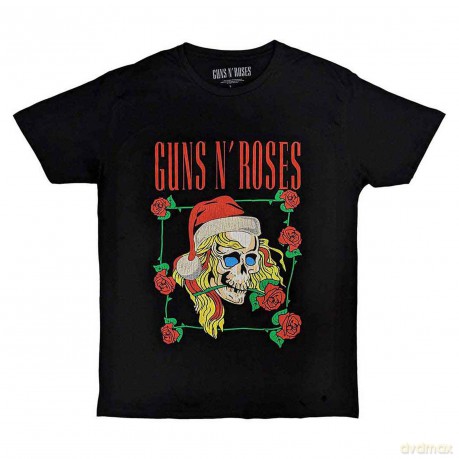 Guns n Roses: Guns N' Roses Unisex T-Shirt: Holiday Skull (Black) (Medium)