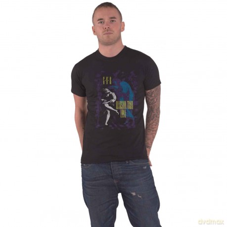 Guns n Roses: Guns N' Roses Unisex T-Shirt: Illusion Tour '91 (Black) (Medium)