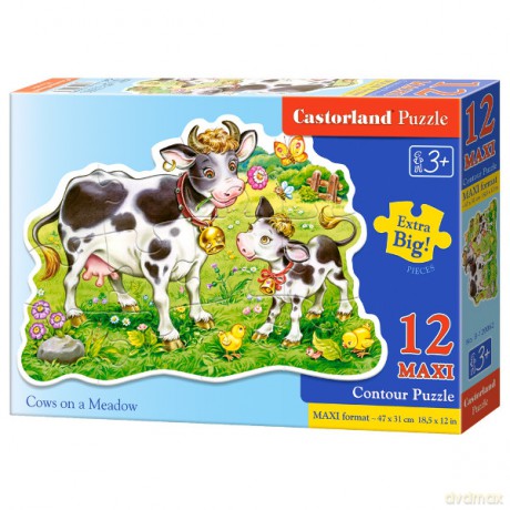 CASTOR 12 MAXI Krowy na łące [PUZZLE]