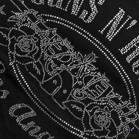 Guns n Roses: Guns N' Roses Unisex T-Shirt: LA Logo (Black) (Embellished) (Small)