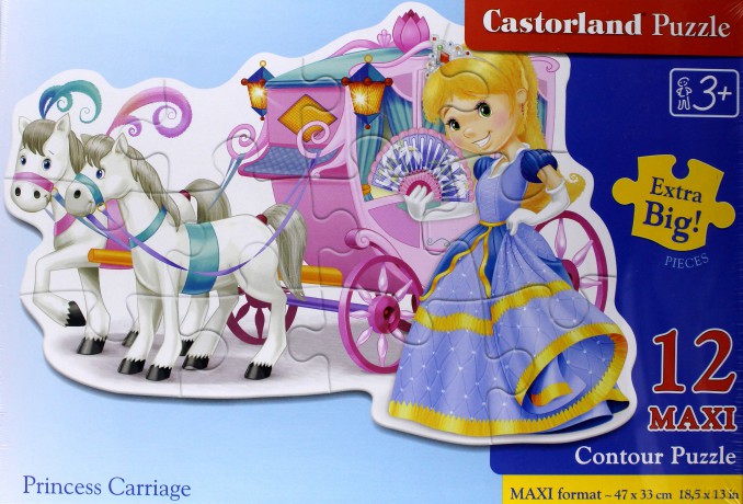 CASTOR 12 MAXI Księżniczka z karetą [PUZZLE]