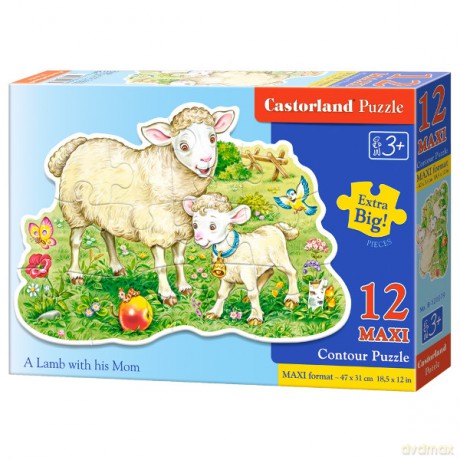 CASTOR 12 MAXI Owieczki na łące [PUZZLE]