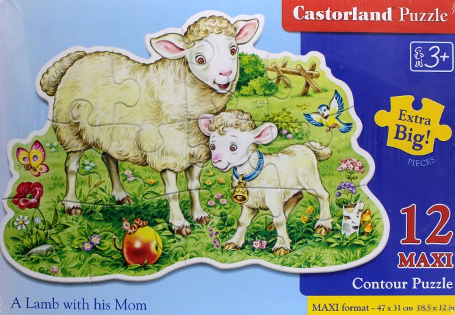 CASTOR 12 MAXI Owieczki na łące [PUZZLE]