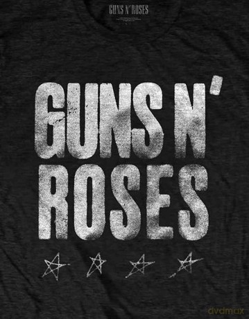 Guns n Roses: Guns N' Roses Unisex T-Shirt: Paradise City Stars (Black) (Back Print) (XX-Large)