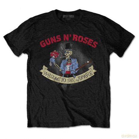 Guns n Roses: Guns N' Roses Unisex T-Shirt: Skeleton Vintage (Black) (Small)
