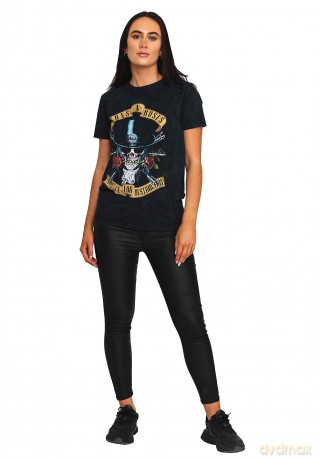 Guns n Roses: Guns N' Roses Unisex T-Shirt: Skeleton Vintage (Black) (XX-Large)
