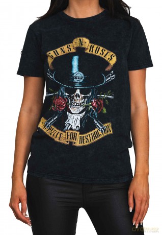 Guns n Roses: Guns N' Roses Unisex T-Shirt: Skeleton Vintage (Black) (XX-Large)