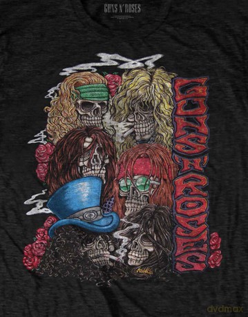 Guns n Roses: Guns N' Roses Unisex T-Shirt: Stacked Skulls (Black) (Small)
