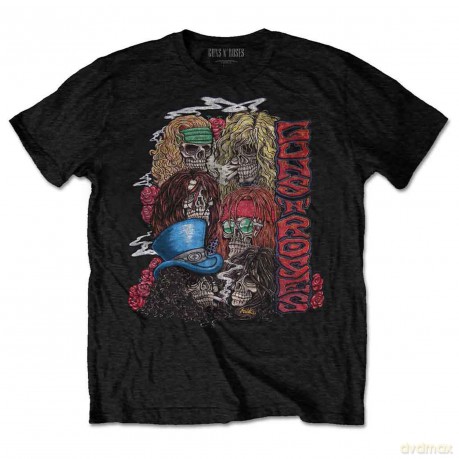 Guns n Roses: Guns N' Roses Unisex T-Shirt: Stacked Skulls (Black) (XX-Large)