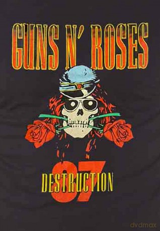 Guns n Roses: Guns N' Roses Unisex T-Shirt: UK Tour '87 (Black) (Back Print) (X-Large)